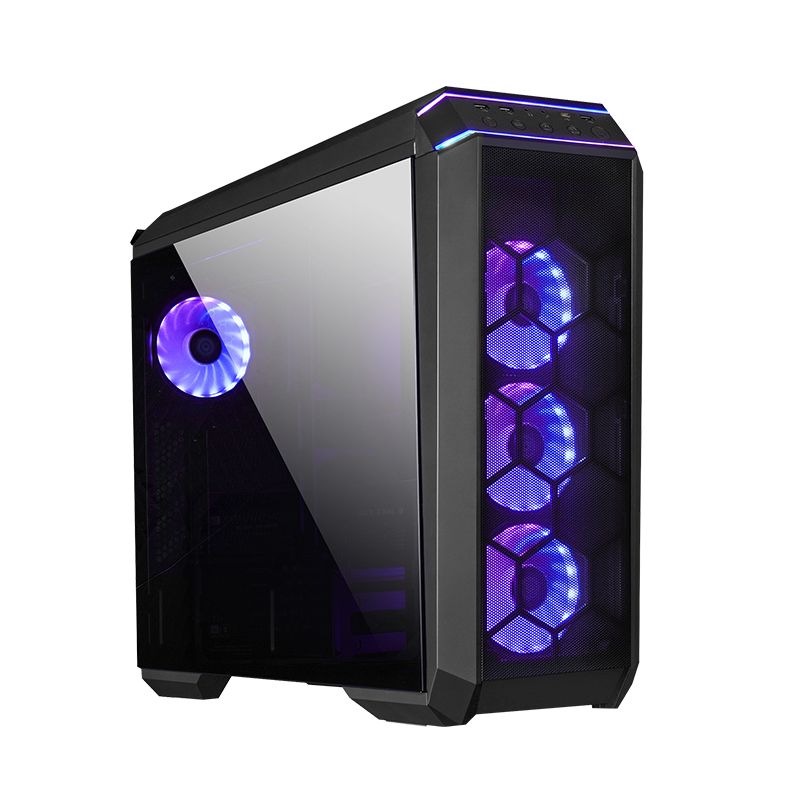 Chieftec Stallion III // Black , ATX Gaming case, T Glass, 4x RGB fan, MB sync.w/USB Type C, Mesh