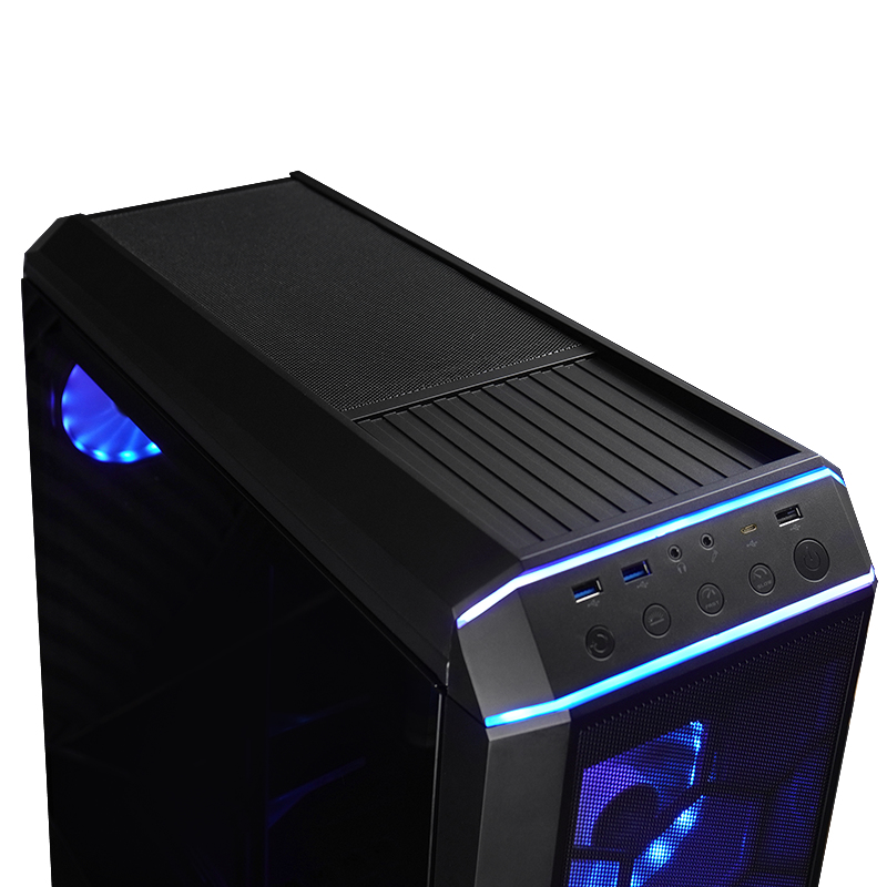 Chieftec Stallion III // Black , ATX Gaming case, T Glass, 4x RGB fan, MB sync.w/USB Type C, Mesh