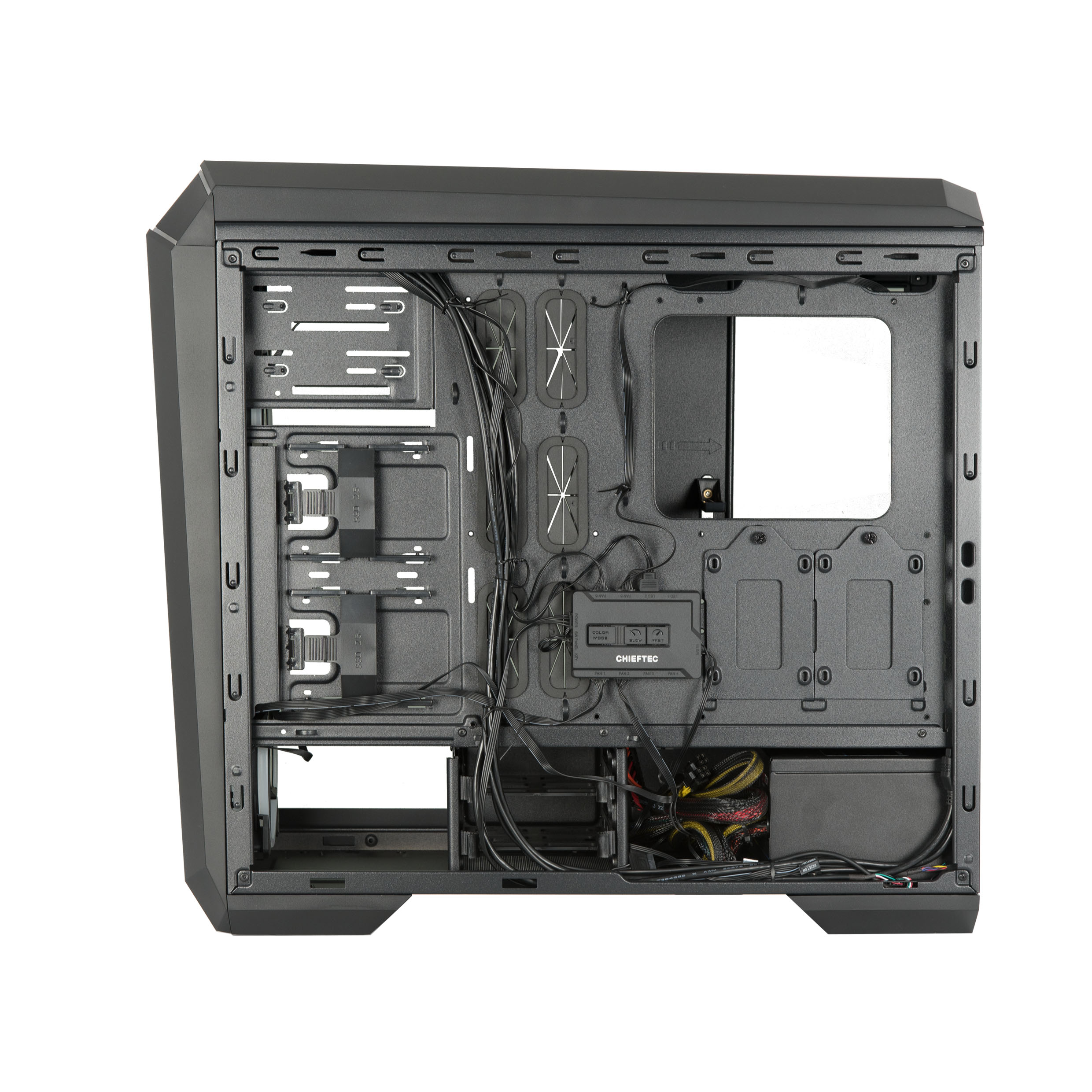 Chieftec Stallion II // Black , ATX Gaming case, T Glass, 4x RGB fan, MB sync.w/USB Type C