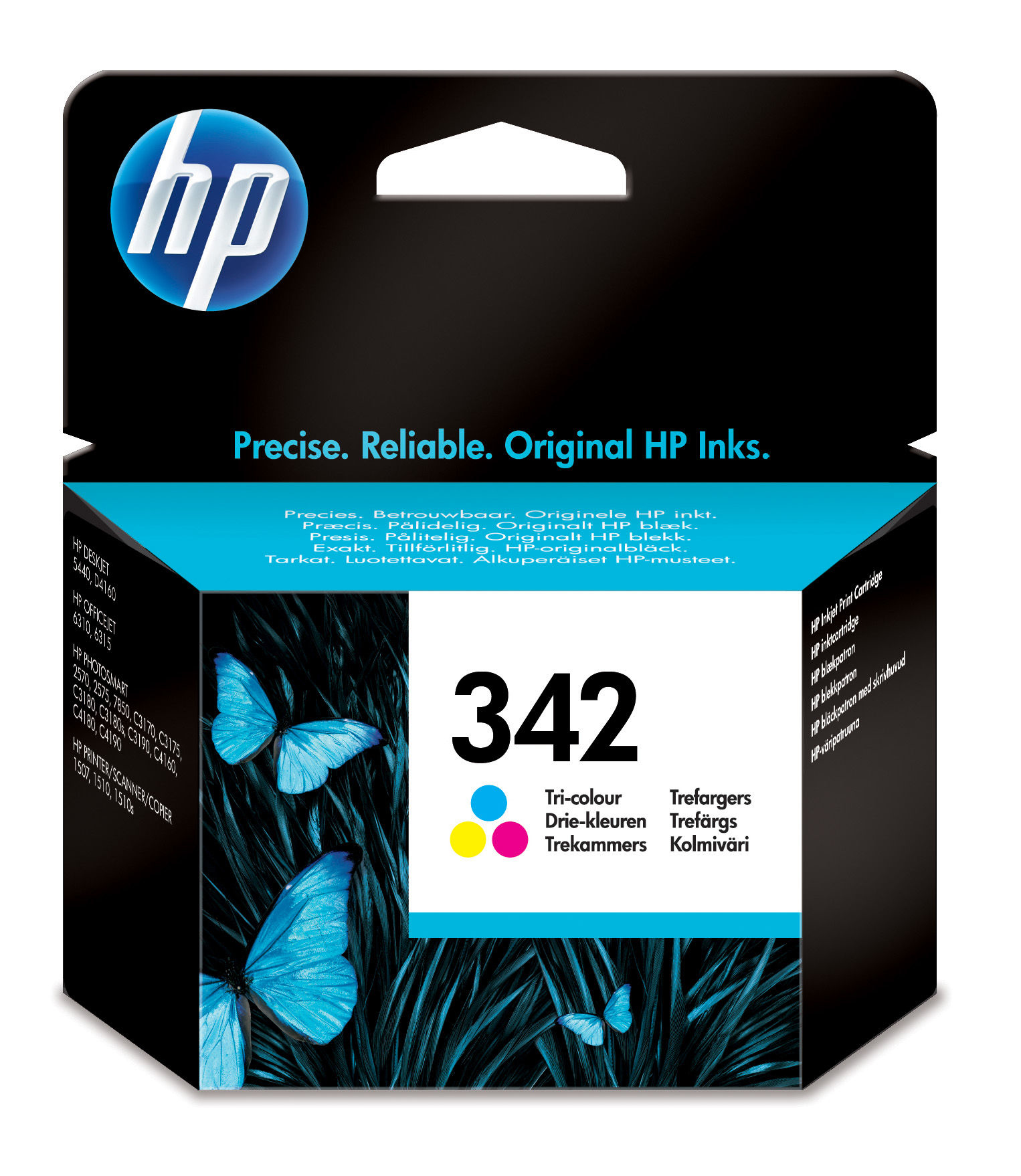 HP 342 inktcartridge drie kleuren standard capacity 5ml 220 pagina s 1-pack