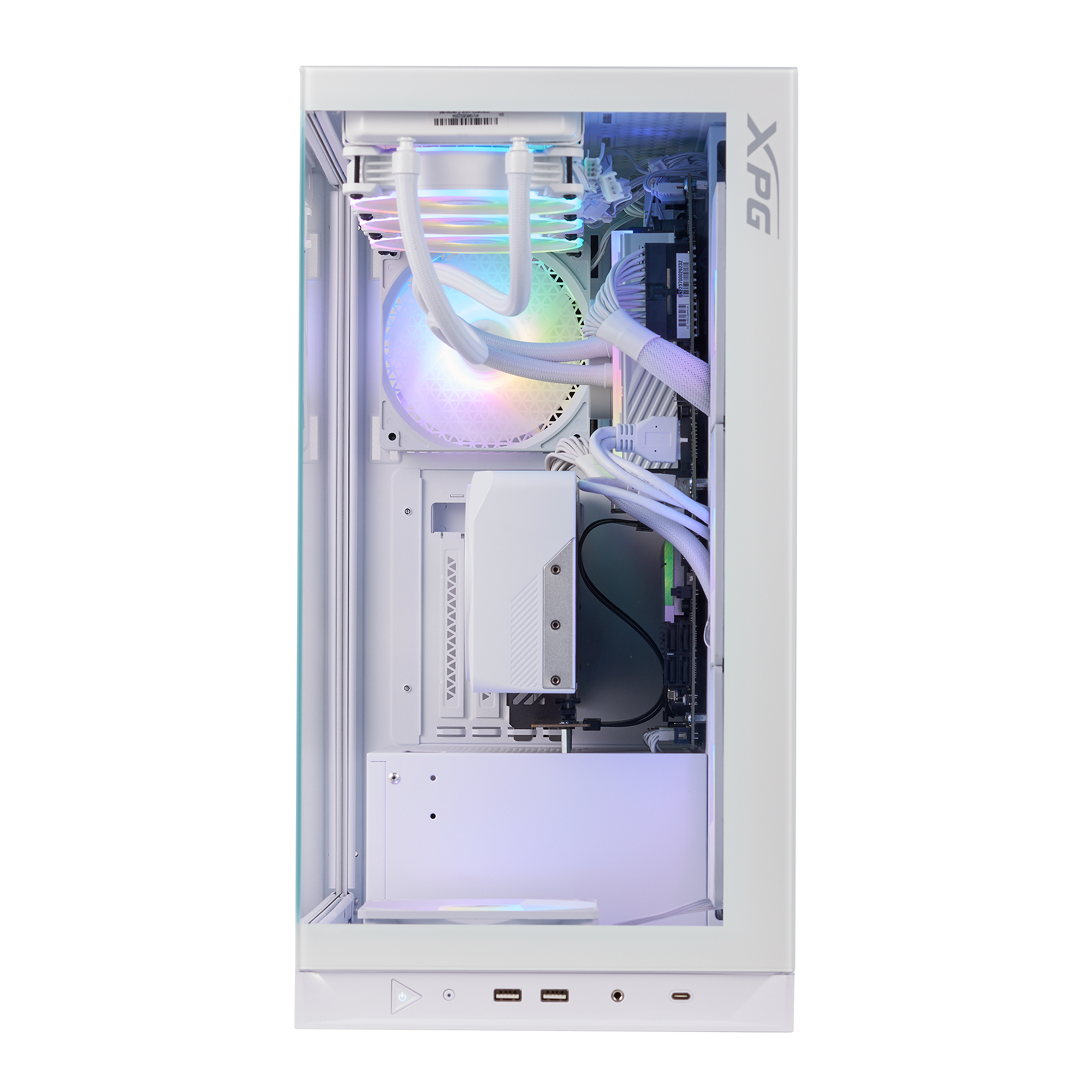 XPG INVADER X, White, ATX Mid Tower, 3.5incx3, I/O: USB-Cx1, USBx2 , HD Audiox1, Resetx1, Powerx1