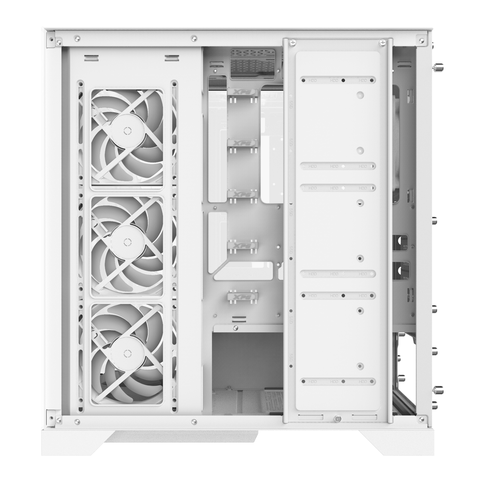 XPG INVADER X, White, ATX Mid Tower, 3.5incx3, I/O: USB-Cx1, USBx2 , HD Audiox1, Resetx1, Powerx1