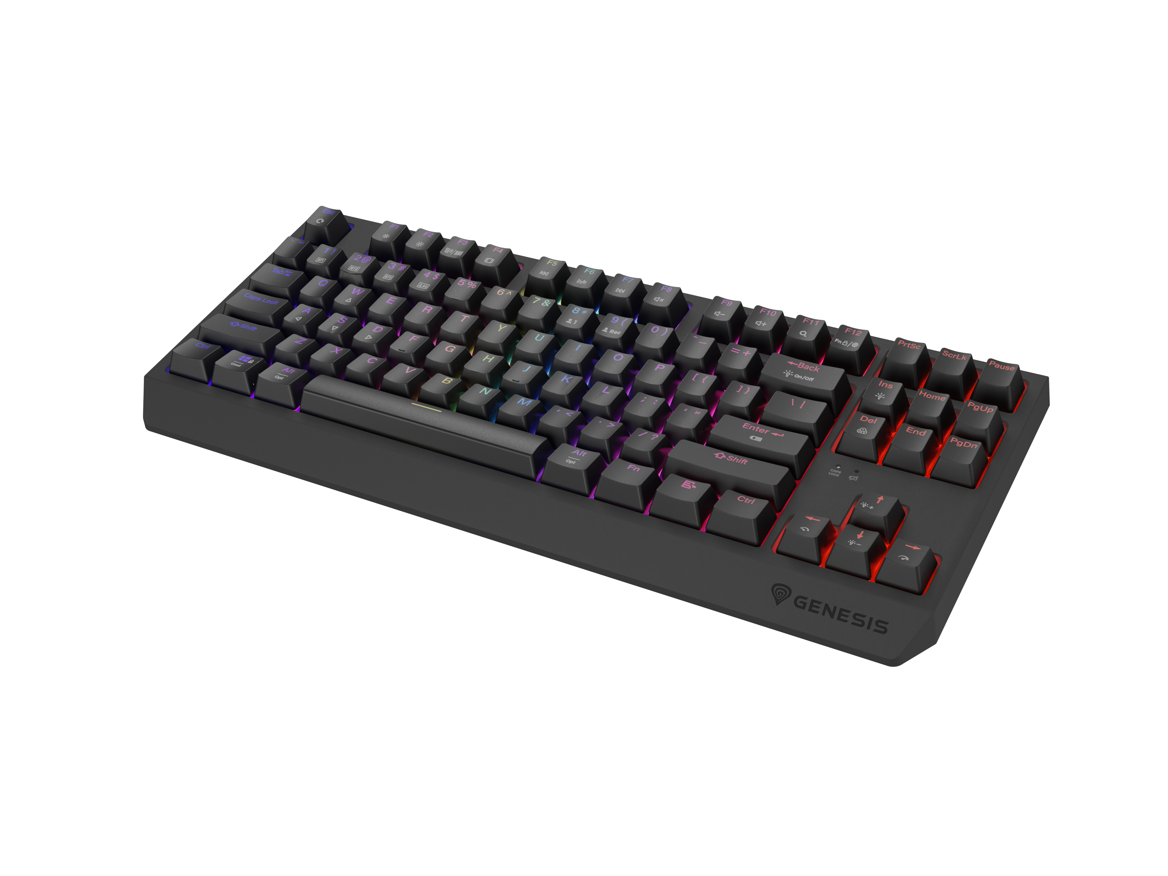 Genesis Gaming Keyboard Genesis Thor 230 TKL Wireless Us Black RGB Mechanical Outemu Red