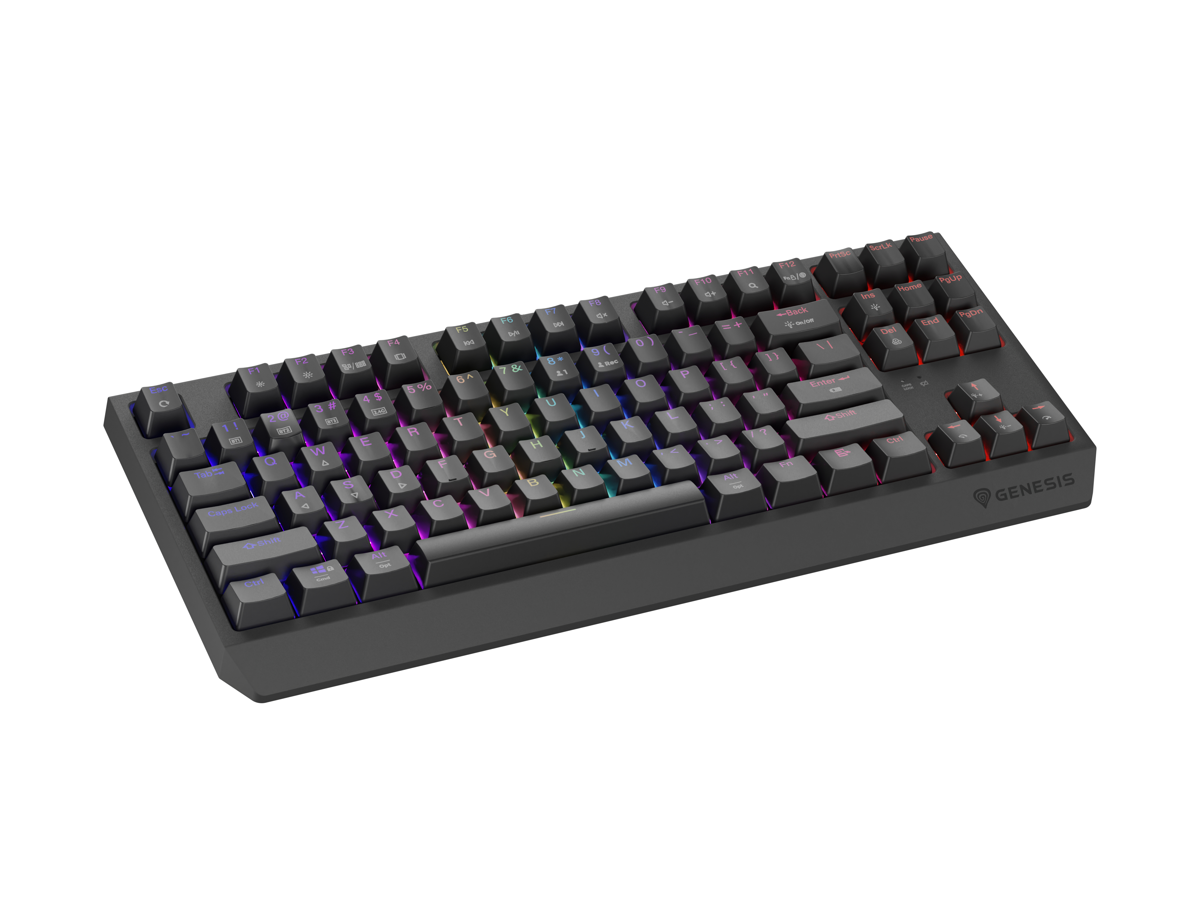 Genesis Gaming Keyboard Genesis Thor 230 TKL Wireless Us Black RGB Mechanical Outemu Red