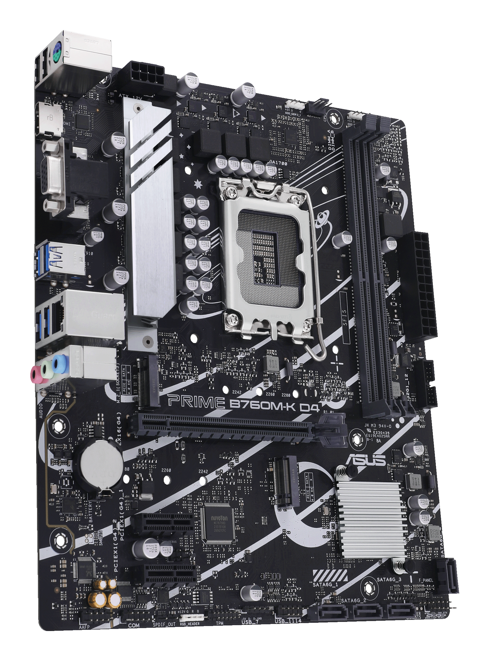 ASUS PRIME B760M-K D4 LGA1700 microATX MB 2xDDR4 4xSATA 2xM.2 1xD-Sub 1xHDMI 2.0