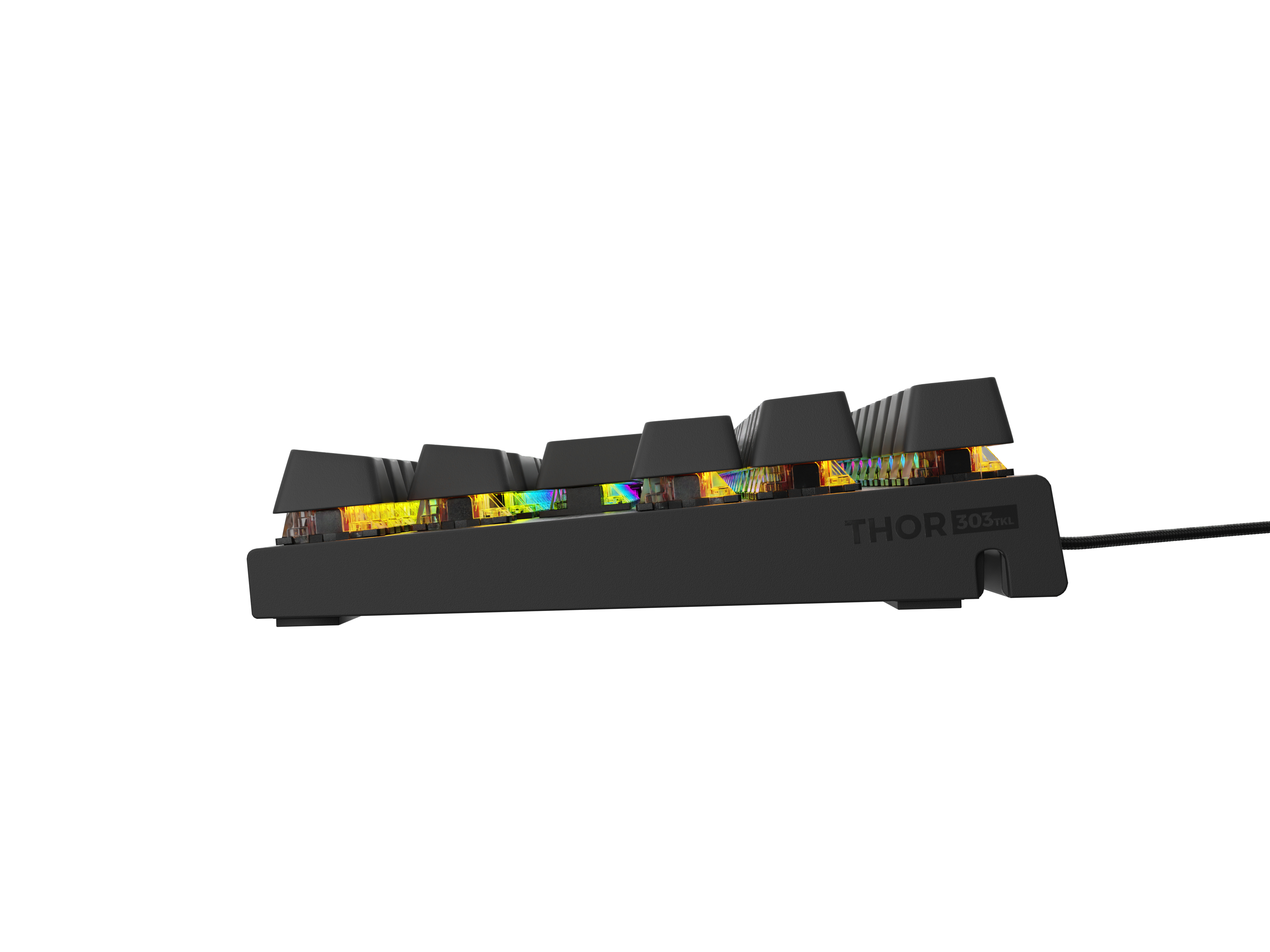 Genesis Gaming Keyboard Genesis Thor 303 TKL Black Us Layout RGB Backlight Mechanical Red Switch Hot Swap
