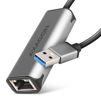 AXAGON ADE-25R Type-A USB3.2 Gen 1 - 2.5 Gigabit Ethernet 10/100/1000/2500 Adapter, titan grey *USBAM *RJ45F