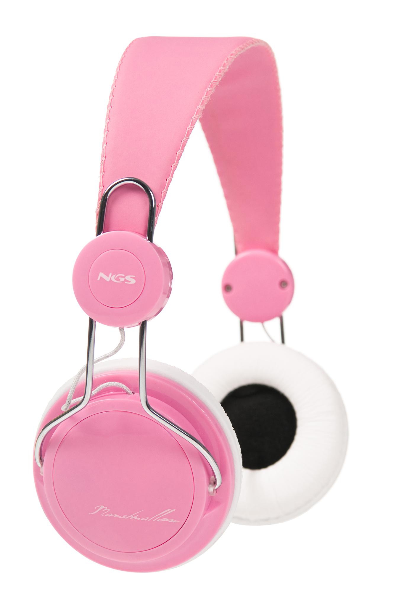 NGS pink design audio headphones