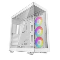 DeepCool CH780 ATX+ White Panoramic case, Dual Chamber Configuration, Trinity 140mm ARGB Fans, Tempered Glass Panels, Vertical Mount and Gen 4 Riser Cable, ,Type-C, 4x USB 3.0,
