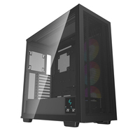 DeepCool MORPHEUS ATX+ Modular Airflow case, Single and Dual Chamber Configurations, Dual Status Display, Trinity 140mm ARGB Fans, Vertical Mount and Gen 4 Riser Cable, Magnetic Mesh Filters, Type-C, 4x USB 3.0, Black