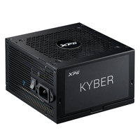 XPG KYBER, Black, 80+, Gold, Non-Modular, 650W, ATX24x1, EPS 8x2, PCIE 6+2x6, MOLEXx2, Premium Capacitor