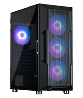 Zalman i3 Neo ARGB Black, ATX Mid Tower PC Case, 4x ARGB fan Pre-Installed, Tempered Glass Side Panel, Supports up to 360mm Radiator