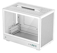 DeepCool CH160 WH Mini-ITX PC Case, High Airflow Mesh Panels, Full-Sized Air Cooler Support, Direct Insert GPU Capable, Flexible Drive and PSU Compatibility, White