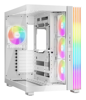 be quiet! Light Base 600 LX White Panoramic tempered glass ATX Case, 2x 360mm Radiator Support, 450 x 305 x 435, front ARGB strip, MB with backconnector support, 2 x ARGB+fan hub, Side 3 x Light Wings LX Reversed 120mm PWM, Rear 1 x Light Wings LX 120mm