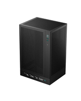 DeepCool CH170 DIGITAL Mini-ITX PC Case, Multi-data Screen Base, High Airflow Mesh Panels, Full-Sized Air Cooler Support, 240mm AIO Support, Direct Insert GPU Capable, Flexible Drive and PSU Compatibility, Black