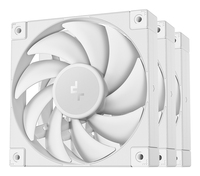 DeepCool FD12 WH 3in1, 120mm Performance Gen 2 Fans, Daisy Chain, 8-pin Cable, PWM, Hydro bearing, PBT Frame, PC Fan Blades, 3 pack, White
