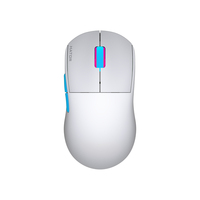 HATOR Quasar 2 PRO Wireless, white/blue Gaming Mouse - Kailh GM X White Sword Switches PixArt PAW3395 (HTM561WC)