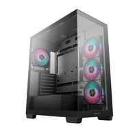 DeepCool CG580 4F ATX Panoramic case, Single Chamber Configuration, Tempered Glass Panels, Pre-Installed 4x120mm PWM ARGB Fans,Type-C Port, 2x USB 3.0, Black