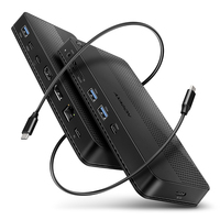 AXAGON HMC-U4 USB4 dock, 3x USB-A, 2x USB-C, HDMI & DP 8K/30Hz, RJ-45, SD/mSD, audio, PD