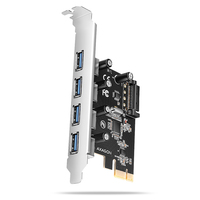 AXAGON PCEU-430RS PCIe card - 4x USB 5Gbps port, SATA power, Renesas PD720201, SP