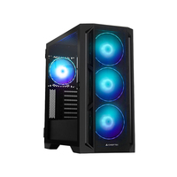 Chieftec Apex Lumo // Black, E-ATX Gaming case, T Glass, 4x 14cm RGB fan w/ Mesh front panel