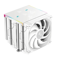DeepCool AK620 DIGITAL PRO WH Air Cooler, Dual Tower, FT12 SE FDB Fans, Real-Time CPU Status Screen with Multiple Data Point Display, 6 Copper Heat Pipes, CTT2.0 Technology, All White Design