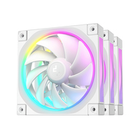 DeepCool FL12 WH 3in1, 120mm High-Performance ARGB Gen 2 Fans, Daisy Chain, 8-pin Cable, PWM, Hydro bearing, PBT, 3 pack, White, ARGB Halo