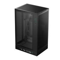 DeepCool CH270 DIGITAL Micro-ATX Mini Tower PC Case, High Airflow Mesh Panels, Digital Vertical Base, Full-Sized Air Cooler Support, Direct Insert GPU Capable, Support 360AIO, Black