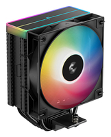 DeepCool AG400 BK ARGB V2 ARGB CPU Air Cooler, Single-Tower, 120mm ARGB Hydro Bearing Fan, All-Black Design, 4 Copper Heat Pipes, ARGB Top Panel