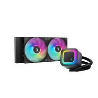 Deepcool LE240 V2 Liquid Cooler, 240mm, Replaceable Top Panel, PWM Water Pump, 3400 RPM 3 Phase 6 Slot 4 Pole Motor, Anti-Leak Tech, Black