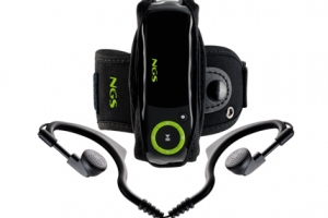 NGS 4gb mp3 player. earhooks,neck strap & armband included