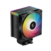 DeepCool AG500 BK ARGB V2, 5x Heat Pipe All Black Single Tower CPU Air Cooler, 1x 120mm Hydro Bearing PWM ARGB High Performance Fan, Intel: LGA1700/1200/1151/1150/1155 AMD: AM5/AM4, Easy Install