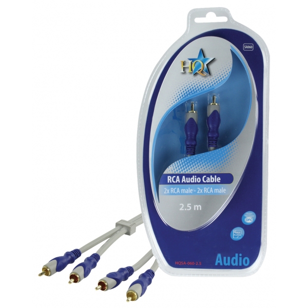 HQ STANDARD 2X RCA MALE - 2X RCA MALE KABEL