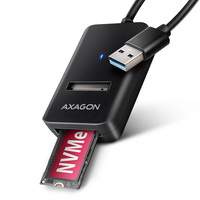 AXAGON ADM2-AM USB-A 10Gbps - M.2 NVMe & SATA SSD adapter, 10cm USB-A cable