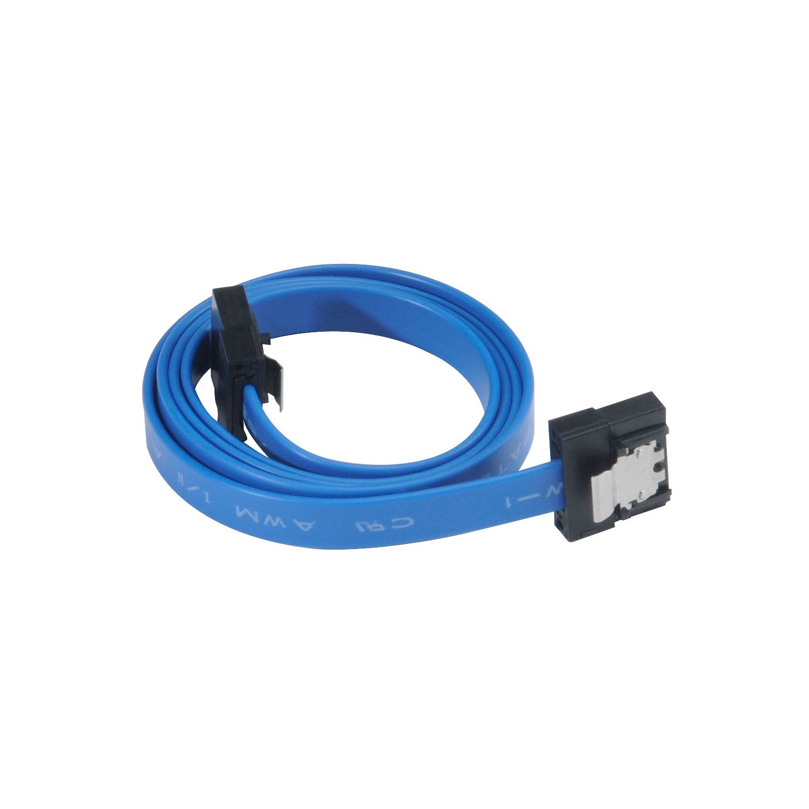 Akasa super slim sata rev 3.0 data cable with securing latches - 30cm, blue, *SATAM