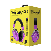 HATOR HYPERGANG 3 wireless, cyber violet, Hi-Res, LDAC, 2.4GHz/Bluetooth/USB connection, Charge&Play, SyncHUB connection, 4-MIC Hybrid ANC, Spatial Audio&Head Tracking, aluminium headband, removable MIC, RGB Gaming Headset - (ESH52)