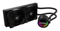 Genesis Hydria 240 Black - 240mm AIO met stille 3-phase pump, dual 120mm PWM-fans.