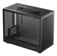 DeepCool CH160 PLUS Micro-ATX Mini Tower PC Case, High Airflow Mesh Panels, High Compatibility Compact Case, Direct Insert GPU Capable, Support 240AIO, Black