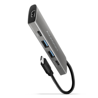 AXAGON HMC-5G21 USB 10Gbps hub, 2x USB-A, 2x USB-C, HDMI 4k/30Hz, PD 60W, USB-C cable