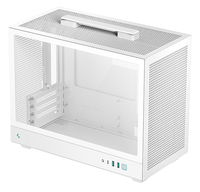 DeepCool CH160 PLUS WH Micro-ATX Mini Tower PC Case, High Airflow Mesh Panels, High Compatibility Compact Case, Direct Insert GPU Capable, Support 240AIO, White