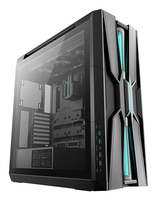 DeepCool - GENOME III EATX/ATX Full Tower Gaming PC Case with High-Resolution LCD Screen, Pre-Installed 420mm AIO liquid cooler, Full-Sized Air Cooler Support, Black