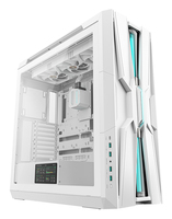 DeepCool - GENOME III WH EATX/ATX Full Tower Gaming PC Case with High-Resolution LCD Screen, Pre-Installed 420mm AIO liquid cooler, Full-Sized Air Cooler Support, White