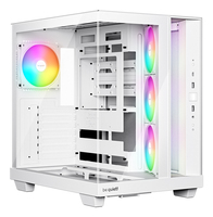 be quiet! Light Base 500 LX White Panoramic tempered glass ATX Case, 360mm Radiator Support, 432 x 305 x 436, 3 x Light Wings LX Reverse 120mm PWM, 1 x Light Wings LX 120mm PWM, ARGB Hub