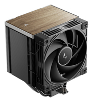 DeepCool AK500 G2 Air Cooler, Single Tower, Performance Fan, Wood Grain Top Cover, Replaceable Black Matrix-Style Sticker, CTT 2.0, 5 Copper Heat Pipes, Activate Clearing Tech, 0-RPM Startup/Stop, Black.