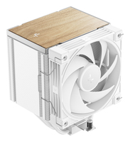 DeepCool AK500 G2 WH Air Cooler, Single Tower, Performance Fan, Wood Grain Top Cover, Replaceable White Matrix-Style Sticker, CTT 2.0, 5 Copper Heat Pipes, Activate Clearing Tech, 0-RPM Startup/Stop, White.