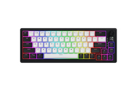 HATOR Skyfall 65 MAG ULTIMA 8K, wireless white-black, PBT OMA white-black US-ANSI, HATOR Aurum Strawberry 100M magnetic hotswap 45gf switches, 2.4GHz/Bluetooth/USB, dual 8K polling rate, 64K single key, 8000mAh, gasket mount & anti-noise, 3.5 TFT screen,