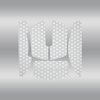 Anti-slip mouse grip tape for HATOR Quasar 3 series, white + light grey - (ACC083)