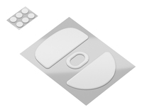 White PTFE feet + U-PE spot feet for HATOR Quasar 3S mouse - (ACC090)
