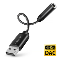 AXAGON ADA-HA USB-A to 3.5mm jack Hi-Res DAC Audio Adapter, 384kHz/32bit, Stereo