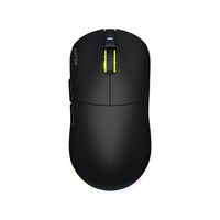 HATOR Quasar 3 ULTRA 8K+8K wireless, black edition, HATOR optical 100M switches, PixArt PAW3950, 30000dpi, anti-finger UV texture, 2.4GHz/Bluetooth/USB connection,600mAh,65g,125x64x40mm,100% PTFE & U-PE spots & glass feet, grips, fabric bag, RGB scroll&t